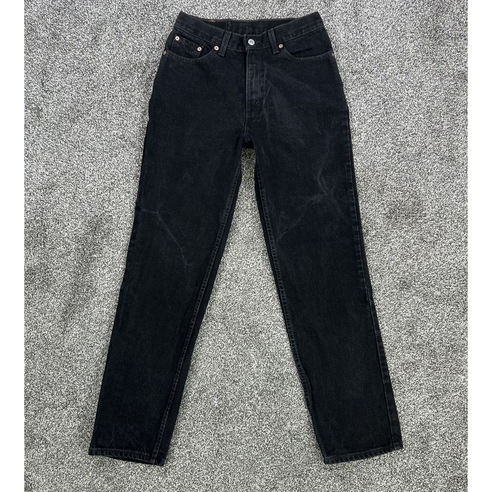 Levi's Black High-Rise Straight Jeans